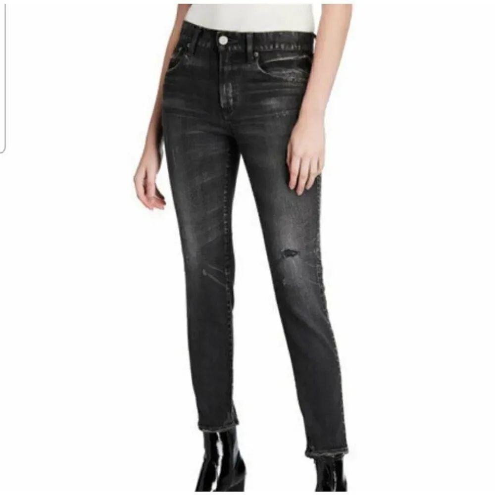 Moussy Vintage Velma Black Distressed Skinny Jeans sz 27